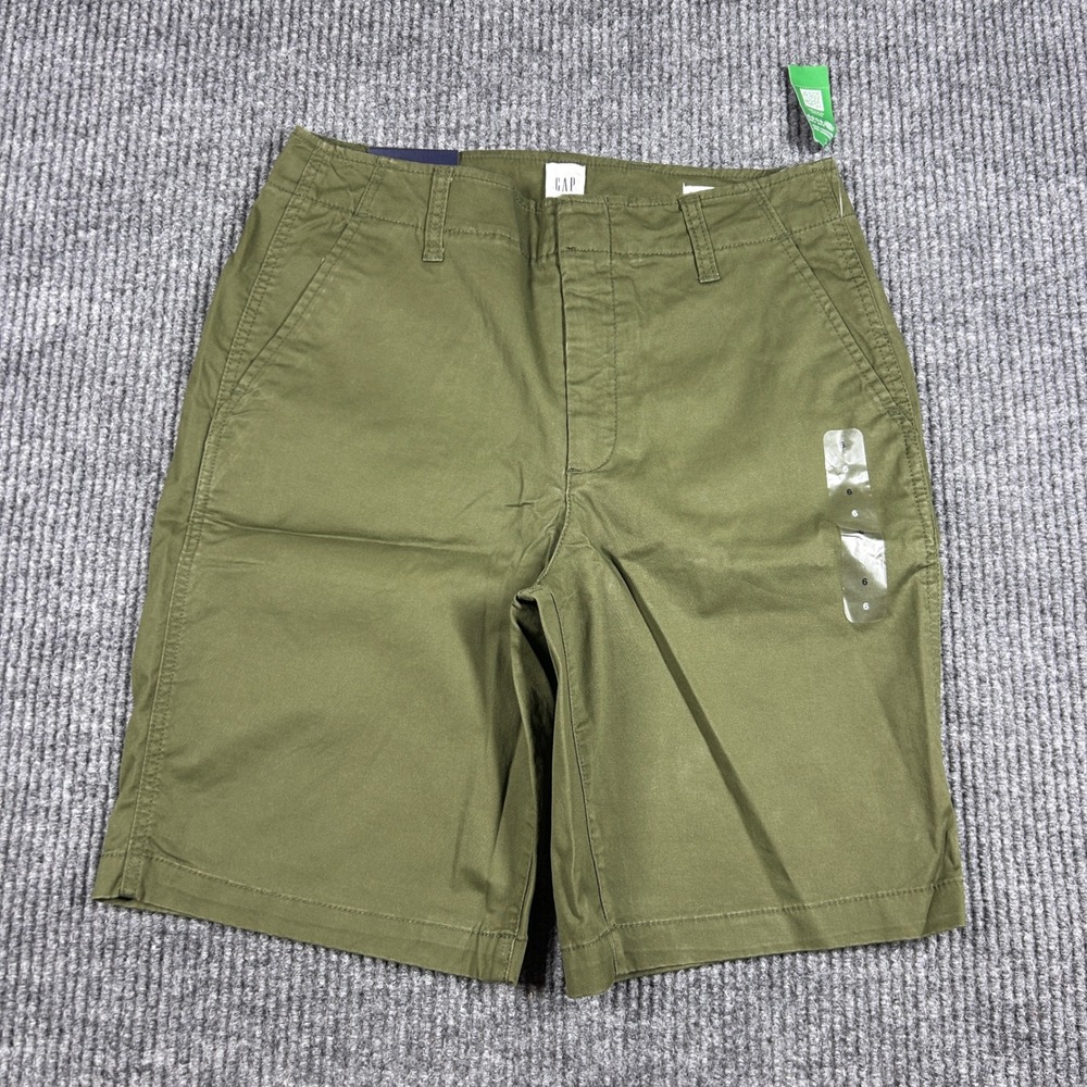 Gap Shorts Women's 6 Downtown Bermuda Green Mid Rise Stretch Casual NWT